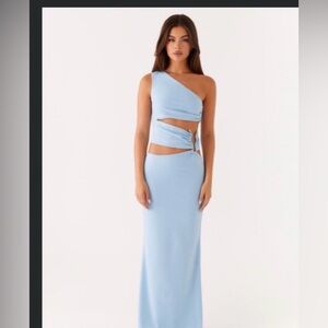 Peppermayo Light Blue One-Shoulder Dress